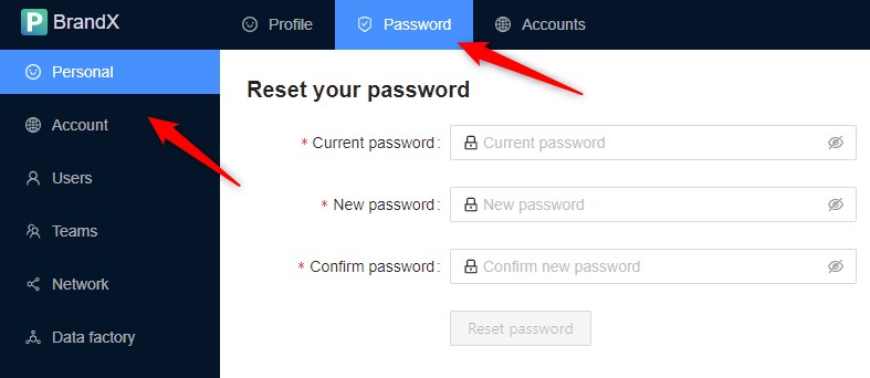 change password