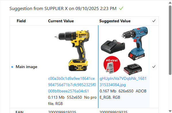 image in suggestion after