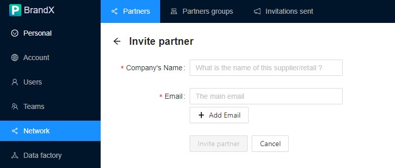 Invite one partner