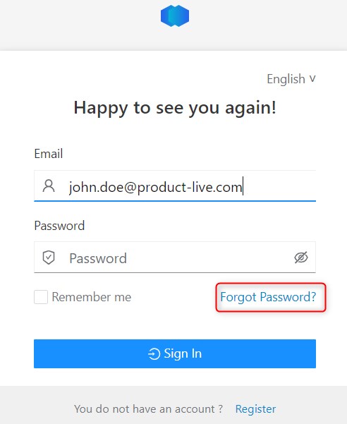 Reset password - Step 2