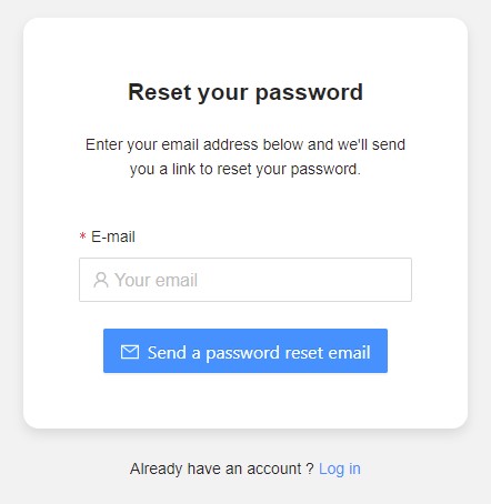 password forgotten