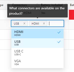 Type multiple select