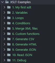 xslt examples vscode